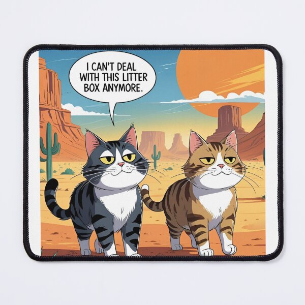 Item preview, Two Cats in the Desert – “I Can’t Deal With This Litter Box” designed and sold by RAKO13.