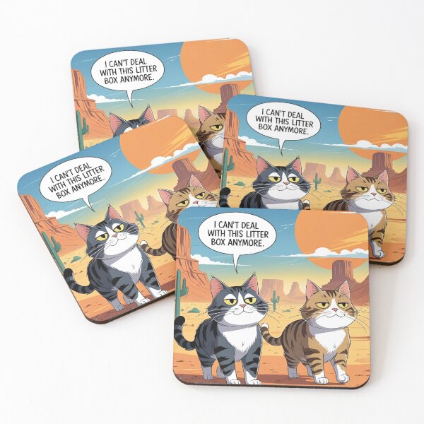 Item preview, Two Cats in the Desert – “I Can’t Deal With This Litter Box” designed and sold by RAKO13.