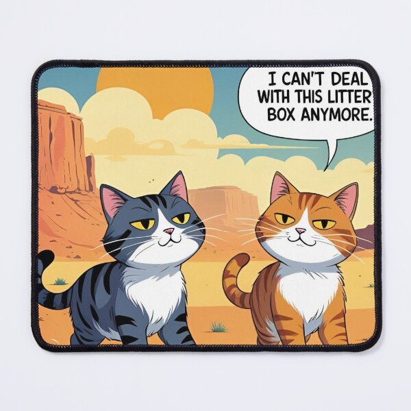 Item preview, Two Cats in the Desert – “I Can’t Deal With This Litter Box” designed and sold by RAKO13.