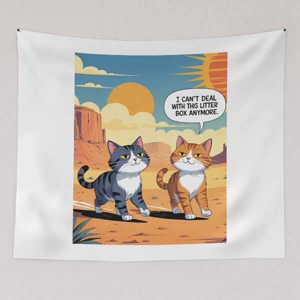 Item preview, Two Cats in the Desert – “I Can’t Deal With This Litter Box” designed and sold by RAKO13.