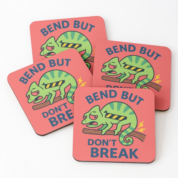 Item preview, Bend But Don’t Break – Funny Chameleon Back Pain Cartoon Design designed and sold by jelonkaa.