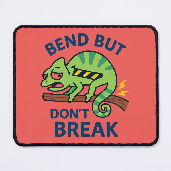 Item preview, Bend But Don’t Break – Funny Chameleon Back Pain Cartoon Design designed and sold by jelonkaa.