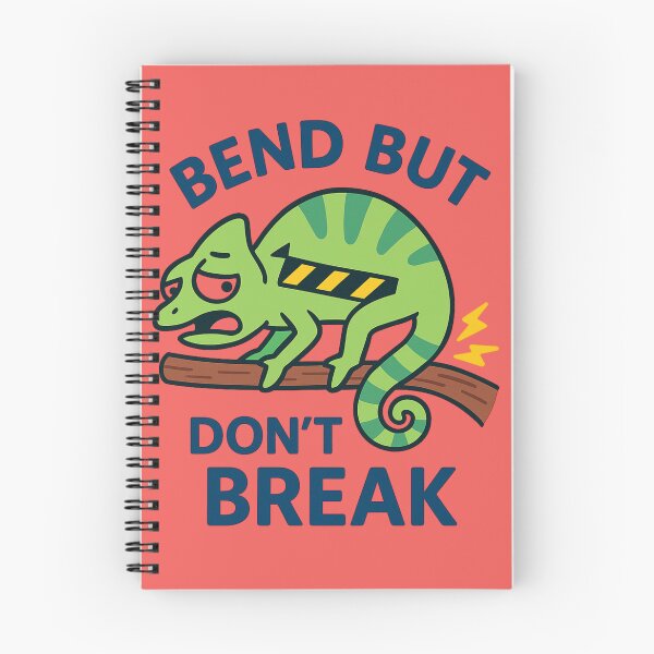 Item preview, Bend But Don’t Break – Funny Chameleon Back Pain Cartoon Design designed and sold by jelonkaa.