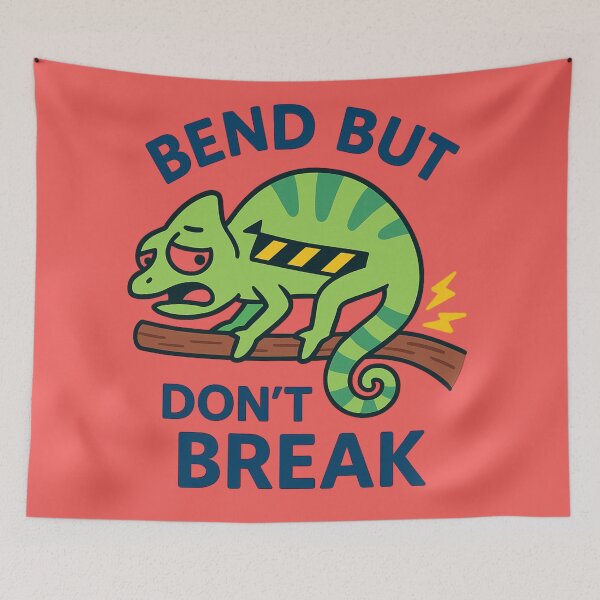 Item preview, Bend But Don’t Break – Funny Chameleon Back Pain Cartoon Design designed and sold by jelonkaa.