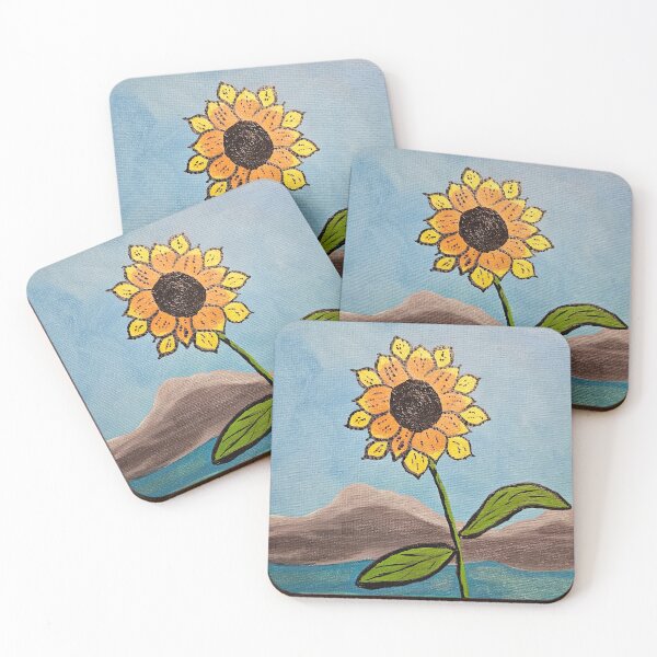 Item preview, Sunflower painting in acrylic by Fallen Angel Art designed and sold by FallenAngelArt.