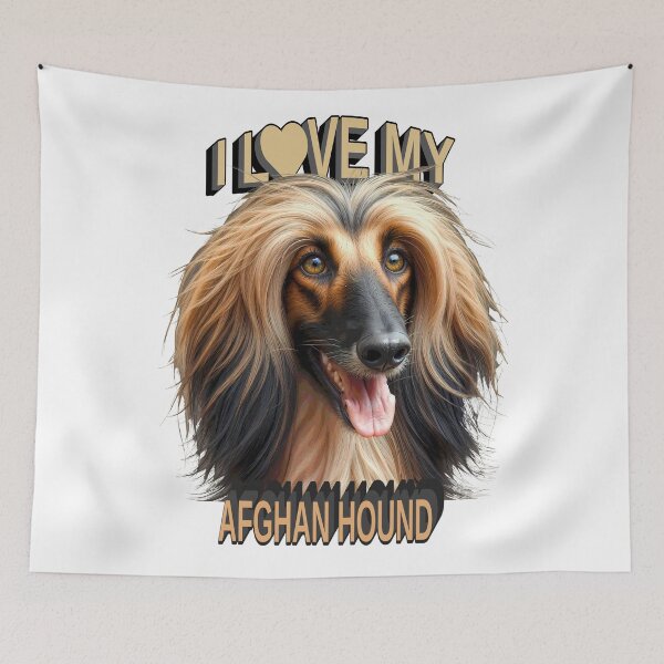 Item preview,  I Love My Afghan Hound –  Dog Lover Design designed and sold by ArtsyExplorer.