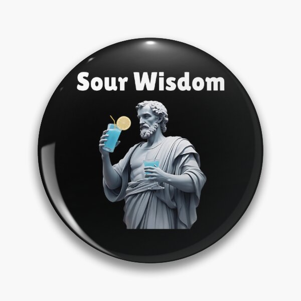 Item preview, Sour Wisdom - Epictetus's Stoic Statue Holding A Blue Electric Lemonade designed and sold by LexaArtworks.