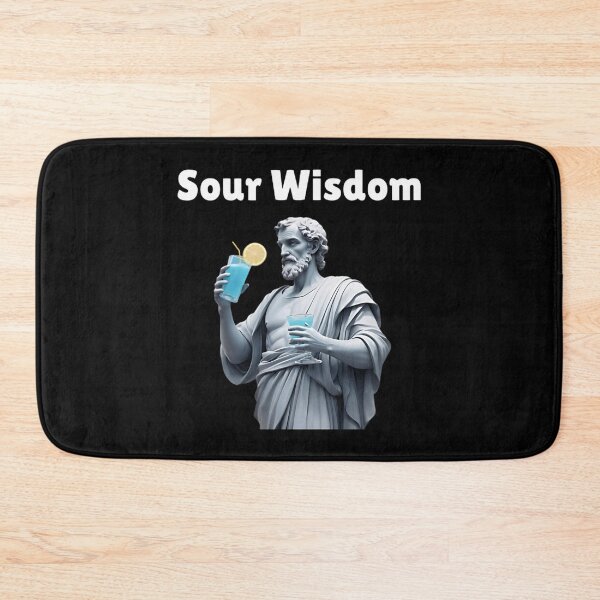 Item preview, Sour Wisdom - Epictetus's Stoic Statue Holding A Blue Electric Lemonade designed and sold by LexaArtworks.