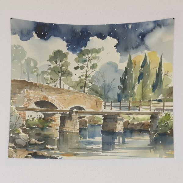 Item preview, Postbridge(watercolour + AI) designed and sold by artsmeow.
