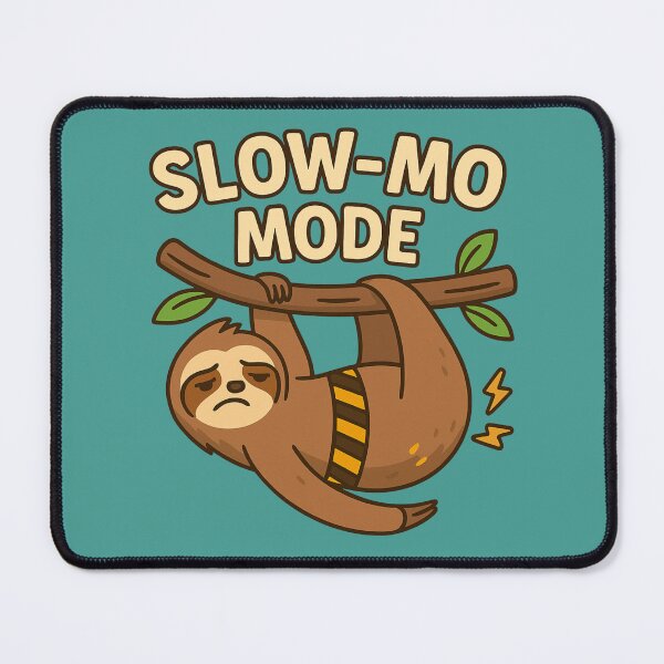 Item preview, Slow-Mo Mode – Funny Sloth Back Pain Cartoon Design designed and sold by jelonkaa.