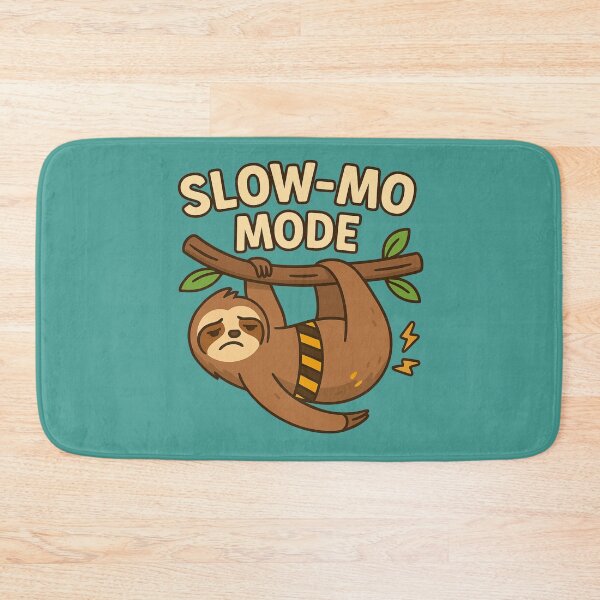 Item preview, Slow-Mo Mode – Funny Sloth Back Pain Cartoon Design designed and sold by jelonkaa.