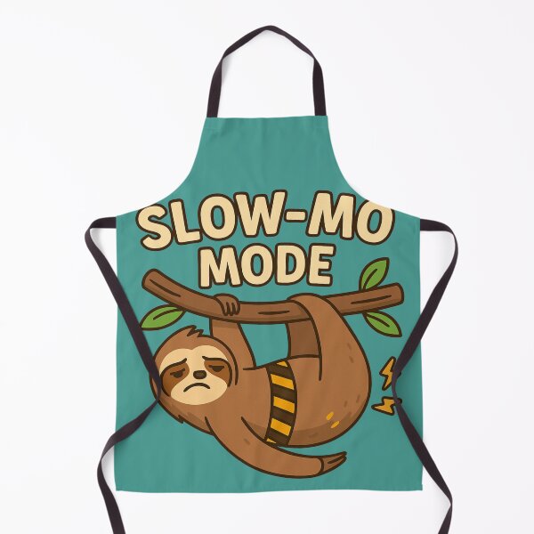 Item preview, Slow-Mo Mode – Funny Sloth Back Pain Cartoon Design designed and sold by jelonkaa.