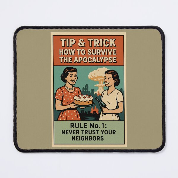 Item preview, Retro Vintage Apocalyptic Survival Poster – 1950s Style Dark Humor designed and sold by Neon Nightmare.