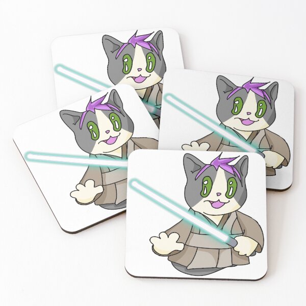 Item preview, Half Cat Jedi Gray and White designed and sold by Milk on Cake.