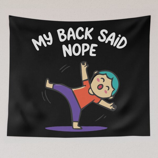 Item preview, Back Pain Yoga/Stretching Joke designed and sold by Uglyandcute.