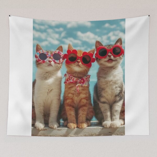 Item preview, "Purrfect Shades of Cool: Meowdel Squad on Cloud Nine" designed and sold by Print Fiction.