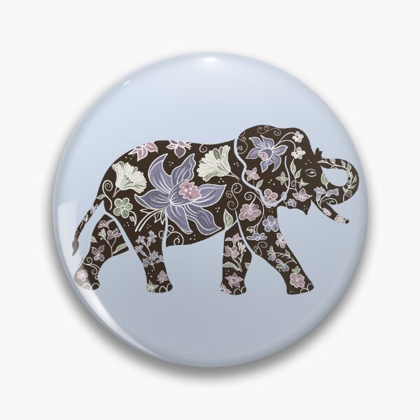 Item preview, Botanical Elephant Silhouette –  Floral in calming greens, sands and lilac designed and sold by Winooski Designs.