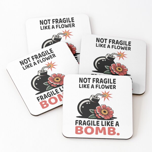 Item preview, Not Fragile Like a Flower Fragile Like a Bomb Feminist Floral Empowerment Design for Cricut & Silhouette designed and sold by Merchall  store.