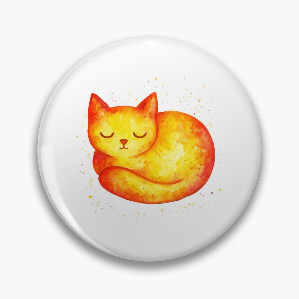 Artikelvorschau, Schläfrige Aquarellkatze – Gemütliches Katzendesign entworfen und verkauft von Liv Solara.