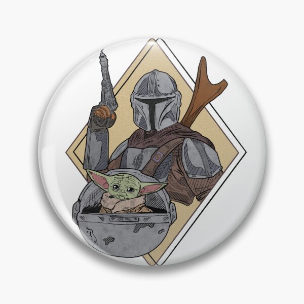 Aperçu de l'œuvre Mandalorian & Grogu créée et vendue par Mystical Illustrations.