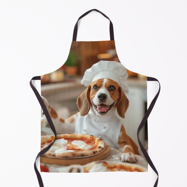 Item preview, Cute Beagle Chef Making Pizza – Funny Dog Cooking Art designed and sold by 3 Hours of Silence.
