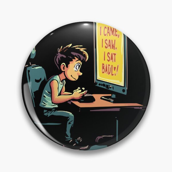 Item preview, Back Pain Gaming Posture Joke designed and sold by Uglyandcute.