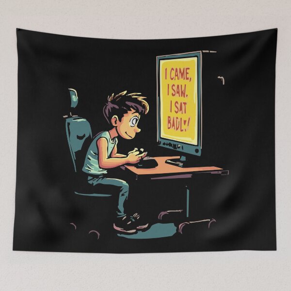 Item preview, Back Pain Gaming Posture Joke designed and sold by Uglyandcute.