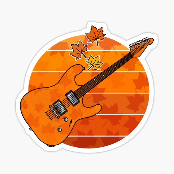 Vista previa del artículo con la obra «Guitarra eléctrica de otoño Guitarrista de otoño Músico de Acción de Gracias», diseñado y vendido por doodlerob.