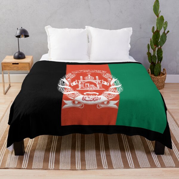Item preview, Afghan National Flag Design designed and sold by Midnight Veil Designs.