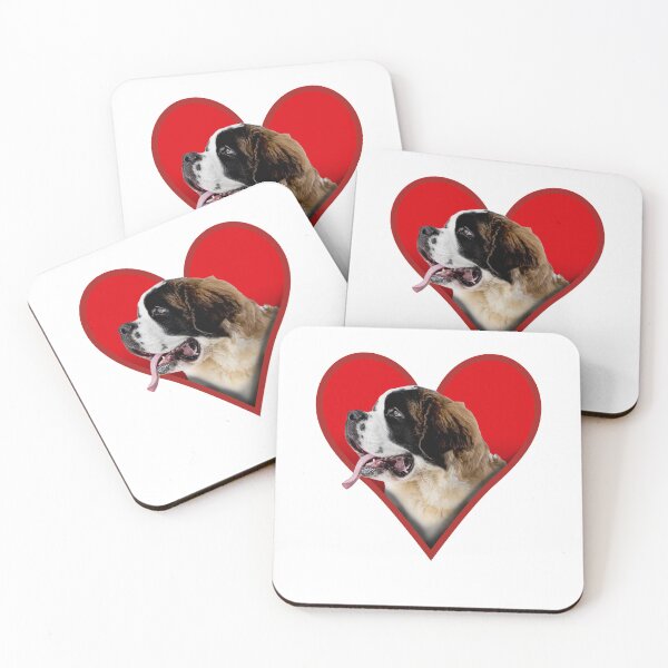 Item preview, Saint Bernard Dog Love Heart designed and sold by GeeThang.