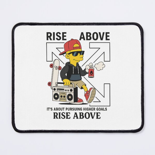 Item preview, Rise Above – It's About Pursuing Higher Goals Motivational Street Art Skateboarding & Hip-Hop Design designed and sold by LookARTIST.