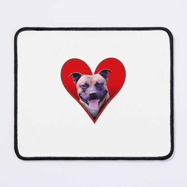 Item preview, Staffordshire Bull Terrier Dog Love Heart designed and sold by GeeThang.