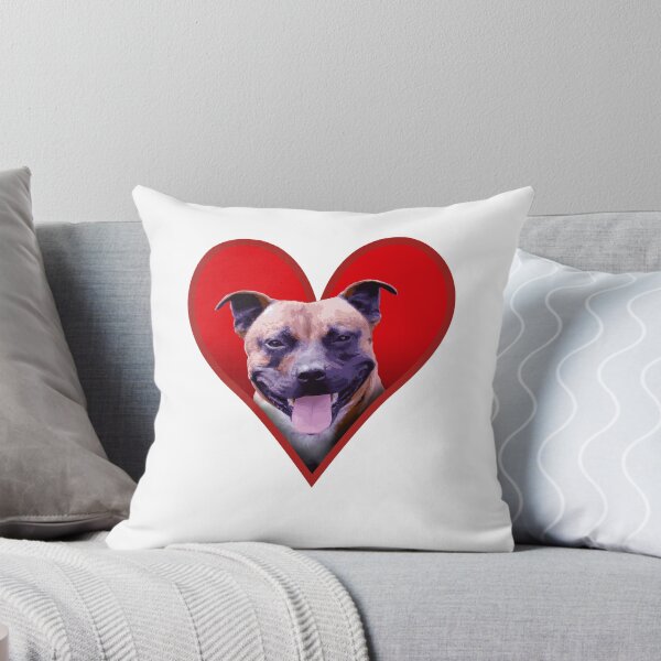 Item preview, Staffordshire Bull Terrier Dog Love Heart  designed and sold by GeeThang.