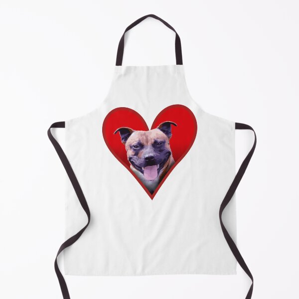 Item preview, Staffordshire Bull Terrier Dog Love Heart  designed and sold by GeeThang.