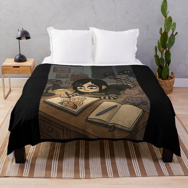 Item preview, Emo Girl Laying on Bed Drawing Prom Queen designed and sold by JakeRhodes.