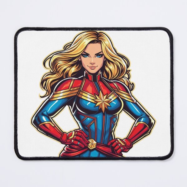 Item preview, Captain Marvel Binary Power Burst Art designed and sold by prabhuji.