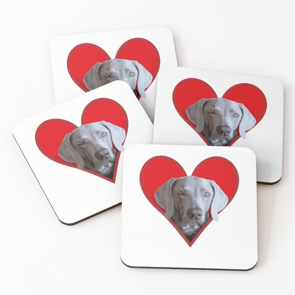 Item preview, Weimaraner Dog Love Heart  designed and sold by GeeThang.