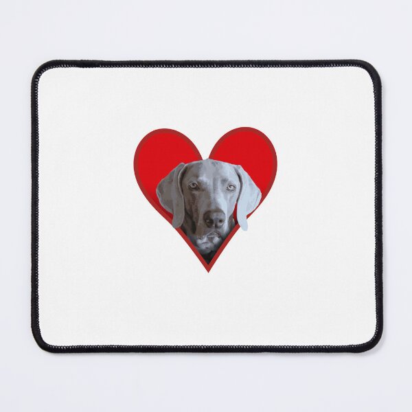 Item preview, Weimaraner Dog Love Heart designed and sold by GeeThang.