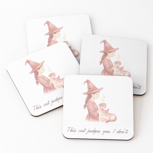 Item preview, Cozy Witch Tea Time – Witch with Cat Illustration designed and sold by SillentDesign.