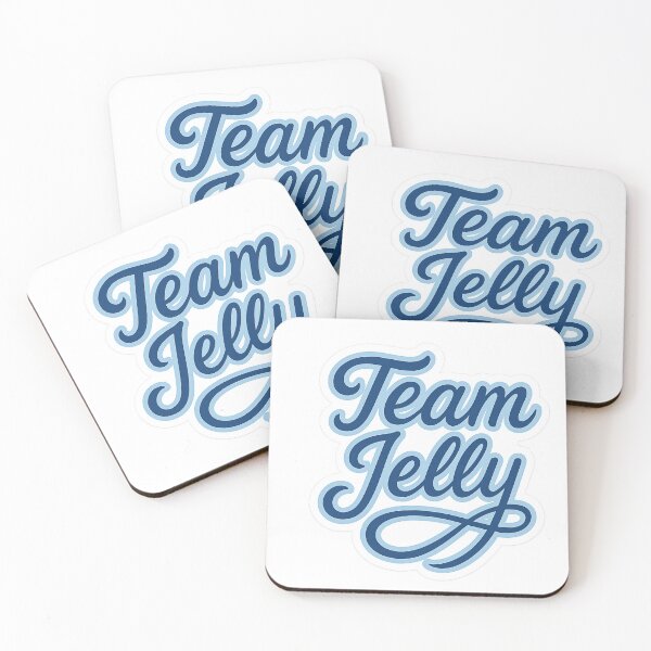 Item preview, Team Jelly Blue Cursive Sticker designed and sold by dabeardedtiger.