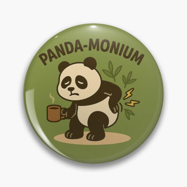 Item preview, FFunny Cute Panda Back Pain Cartoon – Chronic Pain, Spine & Chiropractor Humor designed and sold by jelonkaa.