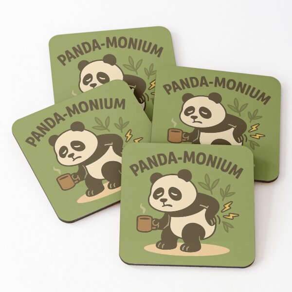 Item preview, FFunny Cute Panda Back Pain Cartoon – Chronic Pain, Spine & Chiropractor Humor designed and sold by jelonkaa.
