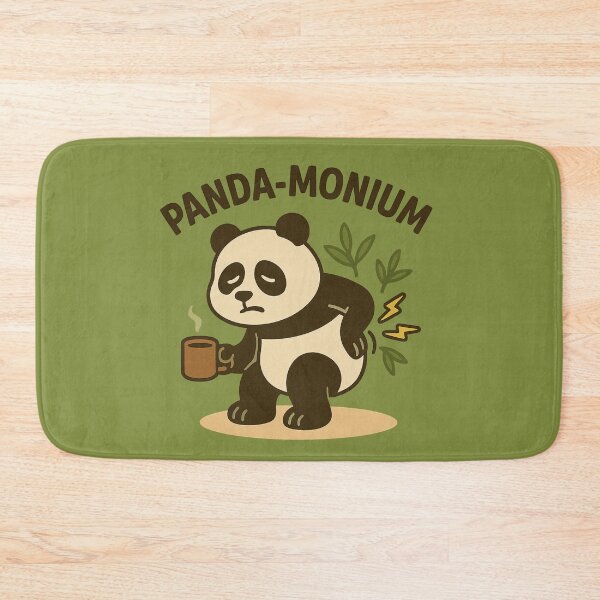 Item preview, FFunny Cute Panda Back Pain Cartoon – Chronic Pain, Spine & Chiropractor Humor designed and sold by jelonkaa.