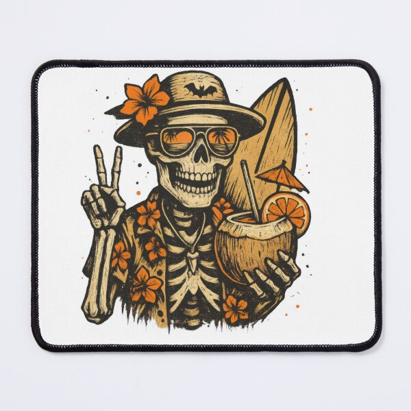 Item preview, Tropical Skeleton Surfer with Coconut Drink designed and sold by EpicMediaShop.