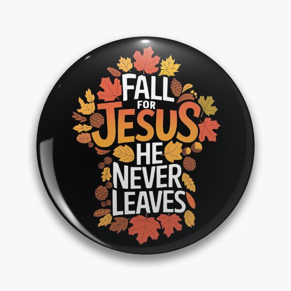 Item preview, Fall for Jesus He Never Leaves Christian Leaf Cross - This gift is for Christians who love autumn and their faith. designed and sold by ZyziowskyArt.