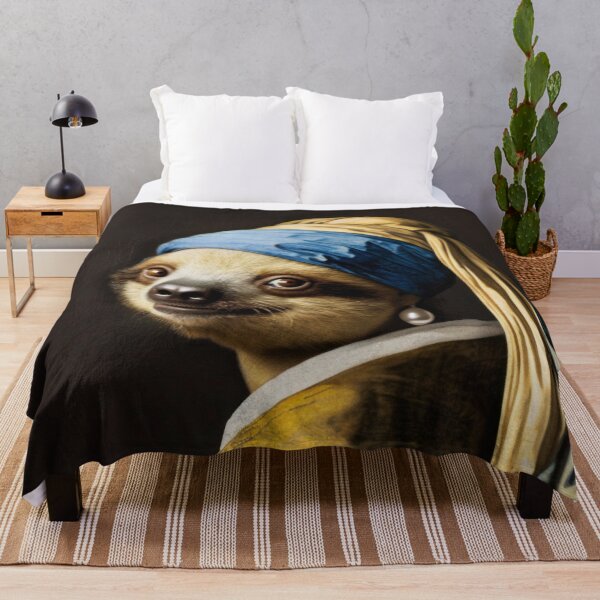 Item preview, Sloth Girl with a Pearl Earring Funny Animal Portrait designed and sold by UtArt.