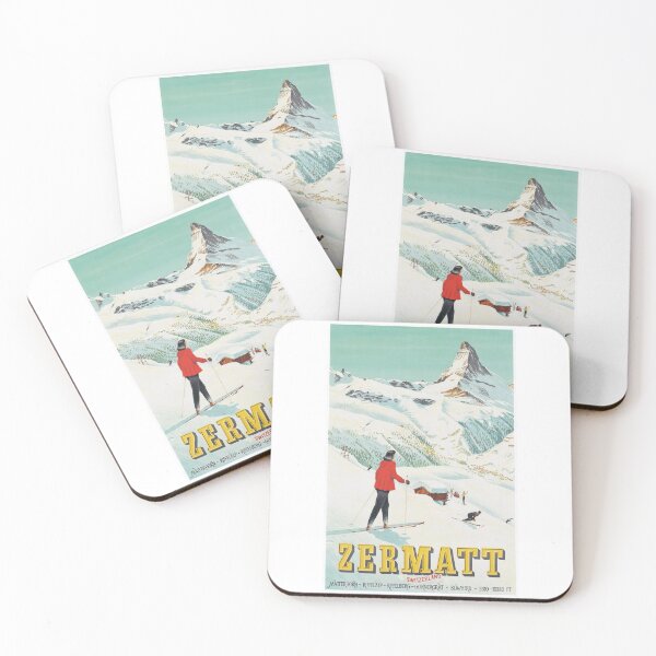 Item preview, Zermatt, Switzerland - Vintage Skiing Poster designed and sold by BASlade93.