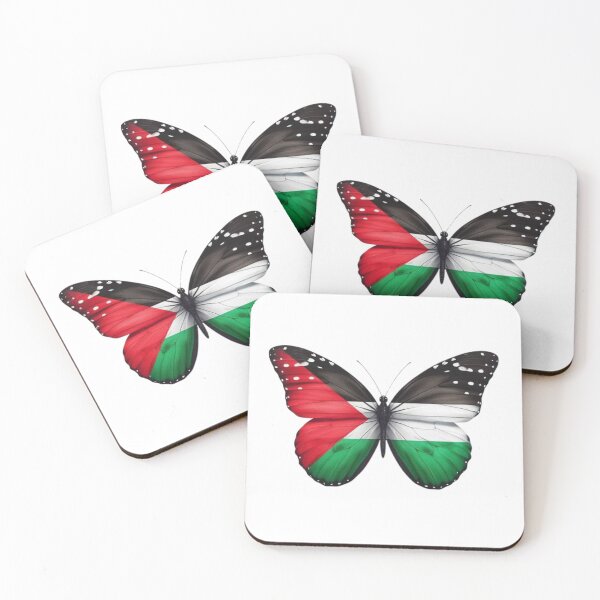 Item preview, Butterfly with Palestinian Flag Colors designed and sold by rawan karam.