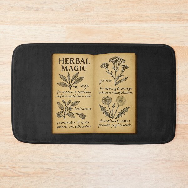 Item preview, Vintage Herbal Spell Book – Botanical Witchcraft Illustration for Magic Lovers designed and sold by Psycho-Crazy.