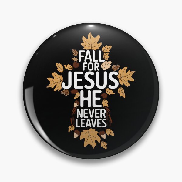 Item preview, Fall for Jesus He Never Leaves Christian Leaf Cross - This gift is for Christians who love autumn and their faith. designed and sold by ZyziowskyArt.